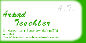arpad teschler business card